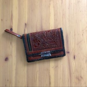 Vintage tooled leather wallet